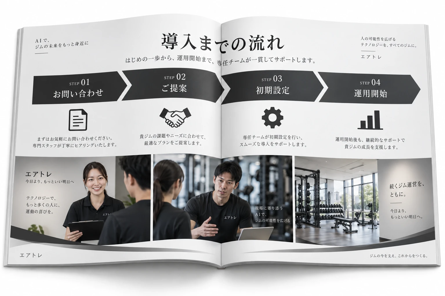 導入の流れを紹介する資料のイメージ